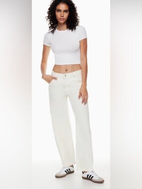 Womans Levi's Dad Utility Jean White 27